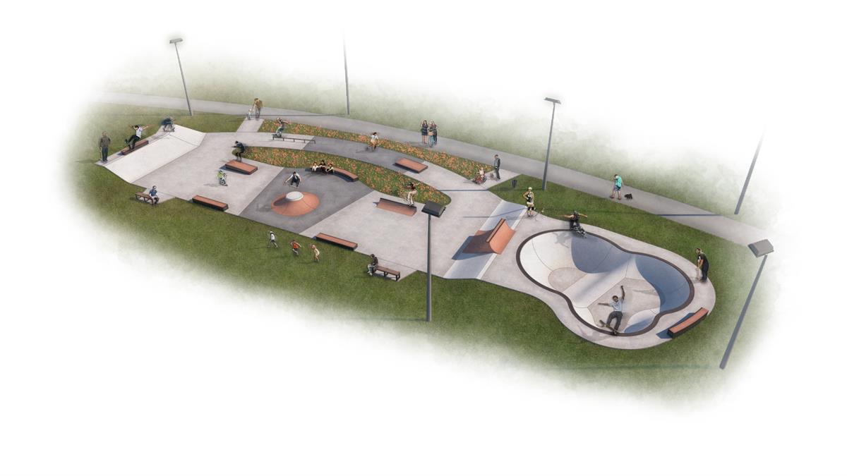 Birdseye view of the proposed facility